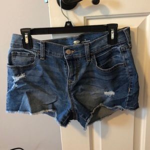 Jean distressed shorts